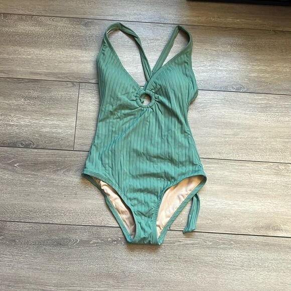 3/$20 Kona Sol Green One Piece Swimsuit - Picture 1 of 6